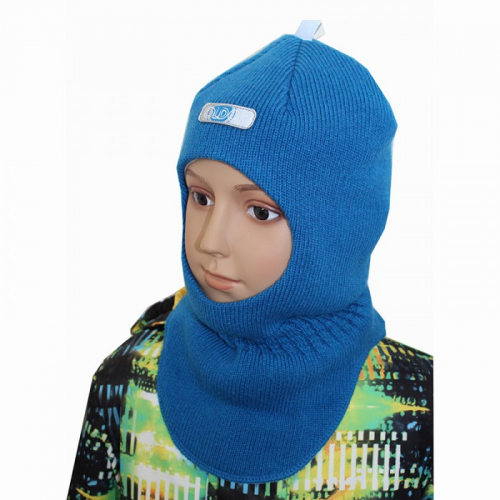 Шапка-шлем зимняя для мальчика Аким Олдос голубой