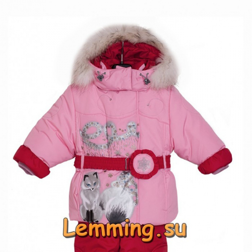 Комплект зимний Лисенок Lemming розовый/голубой