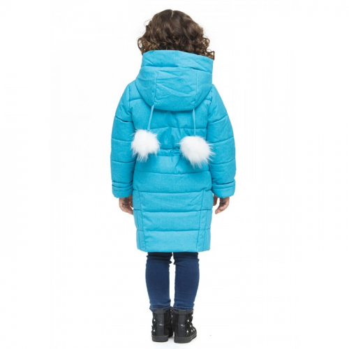Пальто зимнее для девочки Жужа Disveya бирюза