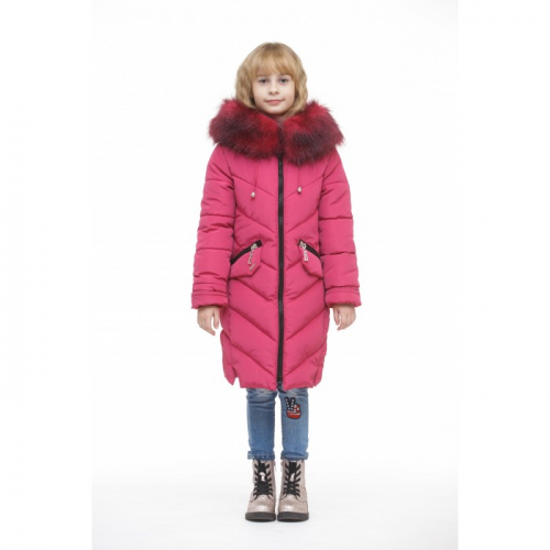 Пальто зимнее для девочки Наташа Disveya цикламен
