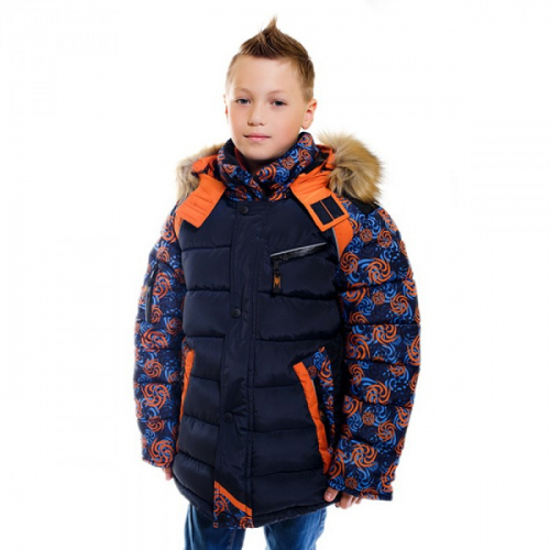 Куртка Вихрь 6415 Пралеска синий/оранжевый