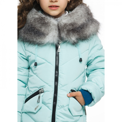 Пальто зимнее для девочки Наташа Disveya мята