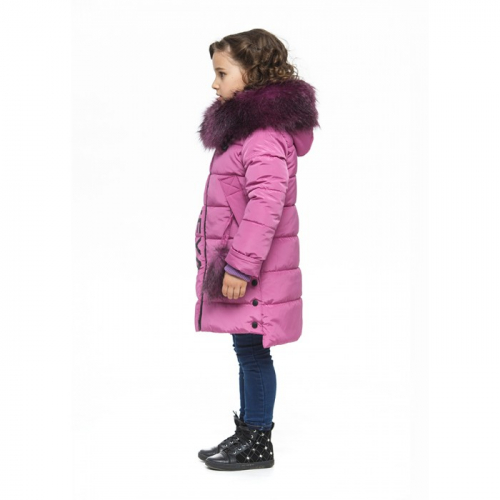 Пальто зимнее для девочки Дисвея Disvey розовоеa