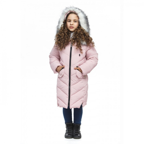 Пальто зимнее для девочки Наташа Disveya пудра