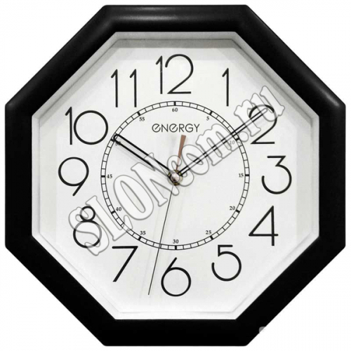 Часы настенные кварцевые Energy, модель ЕС-125, восьмиугольные