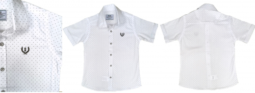 Рубашка для мальчика A-YUGI арт.18084 белая