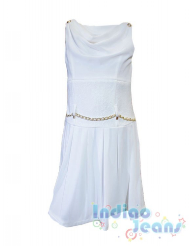 Коктельное белое платье
