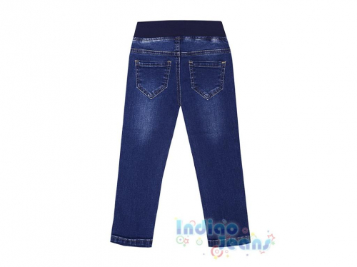 Стильные джинсы с ярким принтом, для девочек, арт. i34288