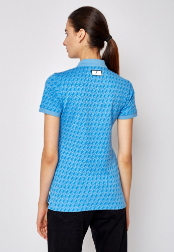 Рубашка поло женская (голубой) w13202fs-aa182