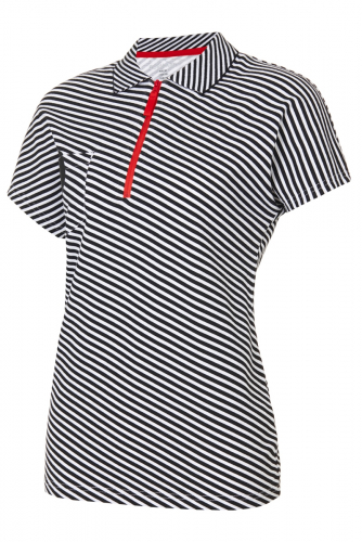 Рубашка Поло женская (черный/белый) w13210sf-bb181