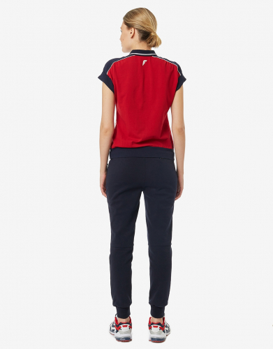 Рубашка поло женская (бордовый/синий) w13211g-rn191