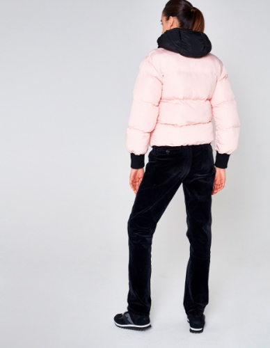 Куртка утепленная женская (розовый/черный)