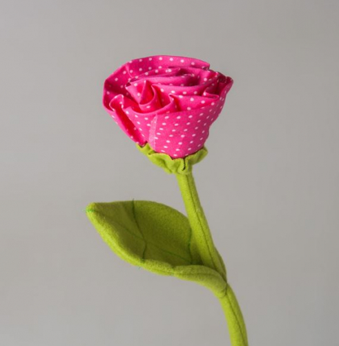 Стикер цветок ручной работы E 302654 Q розовый