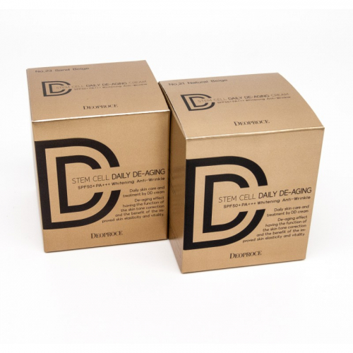 Deoproce Stem Cell Daily De-Aging Cream SPF50+/PA+++ 40g - Маскирующий ДД крем 40г