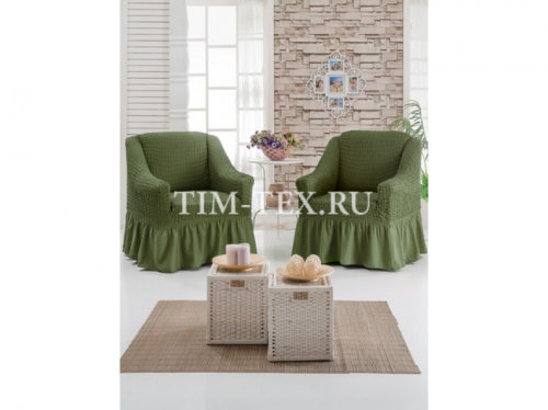 Чехол на кресло зеленый