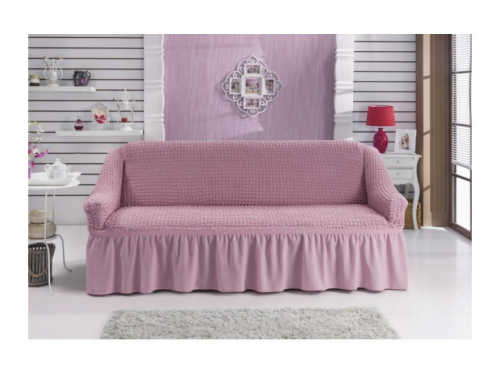 Чехол на диван розовый