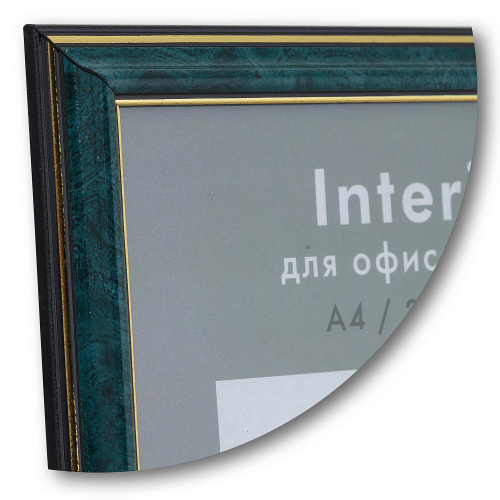 Рамка для сертификата Interior Office 21x30 (A4) 285 малахит, со стеклом