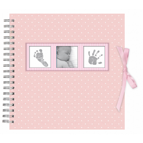 Фотоальбом Innova Baby Polka dot 50 стр. 25x25 под уголки, розовый, на пружине Q1609970
