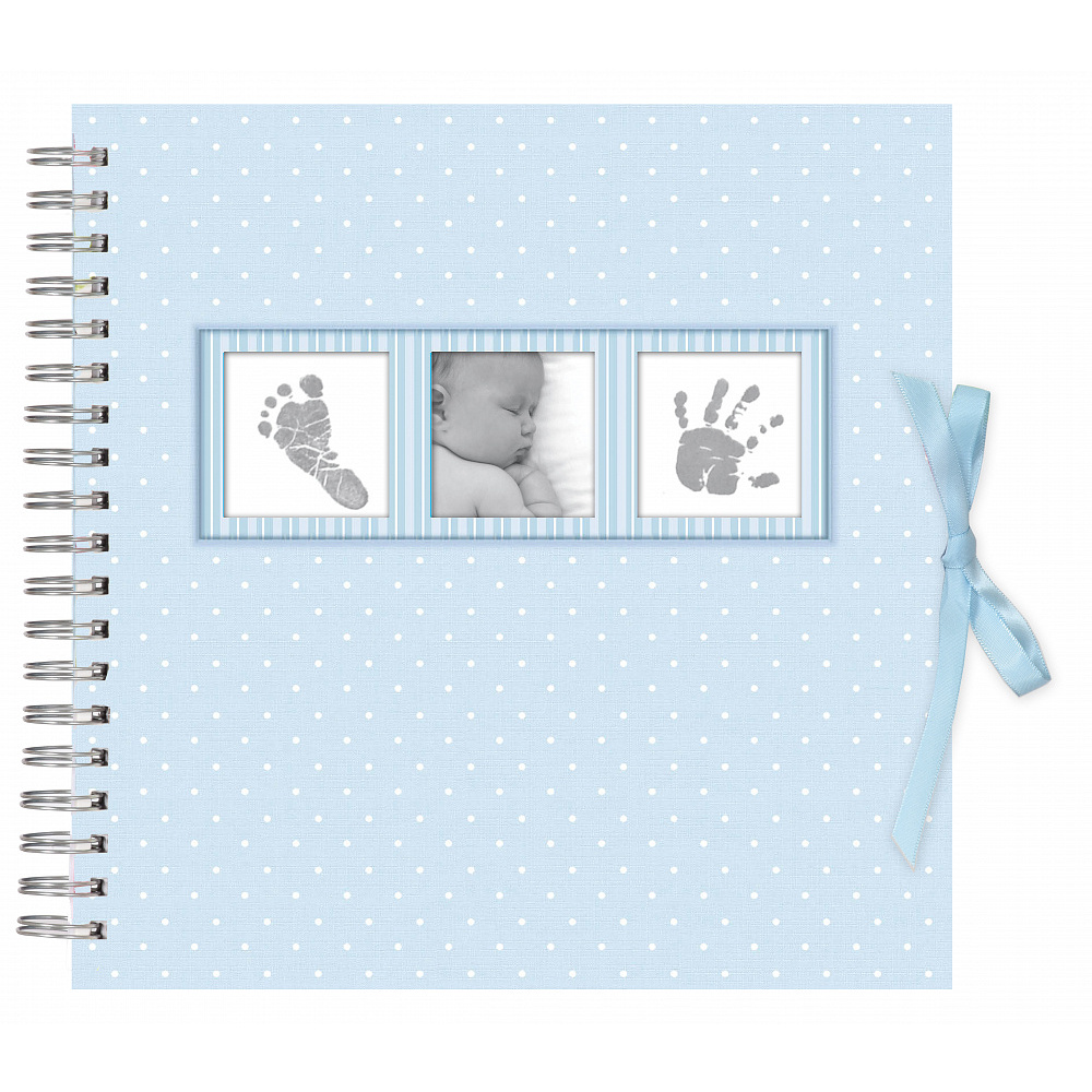 Фотоальбом Innova Baby Polka dot 50 стр. 25x25 под уголки, голубой, на пружине Q1609969