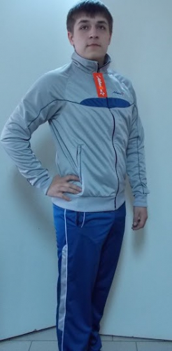 Мужской спортивный костюм 5-я модель 4 синий с серым