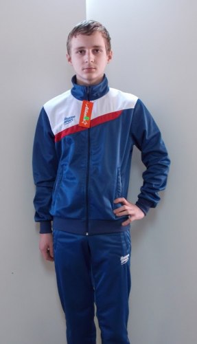 Мужской спортивный костюм М73-7 голубой-белый