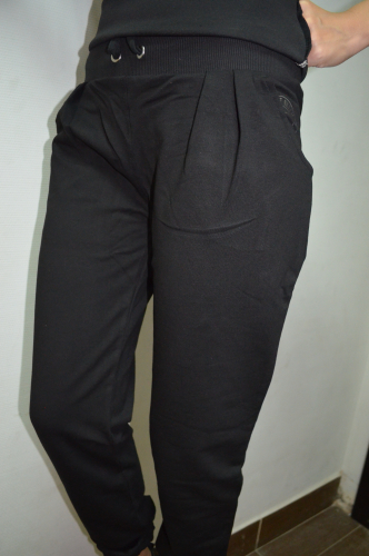 EXTORY EM 07B6.0012 брюки женские на манжете черный (S-XL)