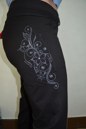 EXTORY EM 07B6.0011 брюки женские на манжете черный (S-XL)