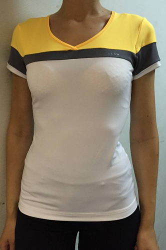 EXTORY TR0671.0001 футболка женская бело-желтый (S-XL)