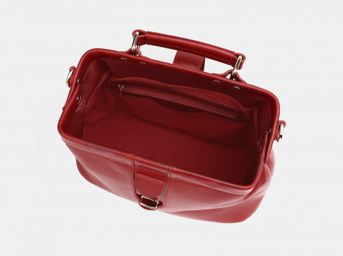 Красная кожаная женская сумка из натуральной кожи «W0023 Red»