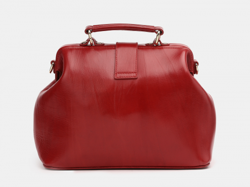 Красная кожаная женская сумка из натуральной кожи «W0023 Red»