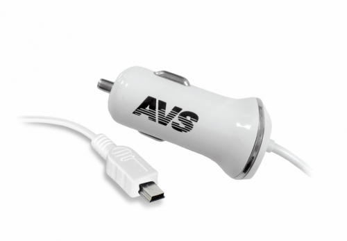 Зарядное устройство автомобильное AVS с mini USB CMN-213