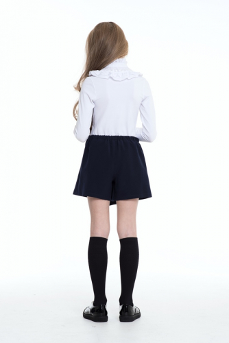 Синие школьные шорты для девочки, модель 0408
