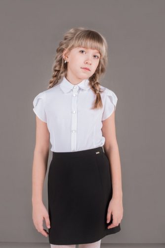 Белая школьная блуза, модель 0695