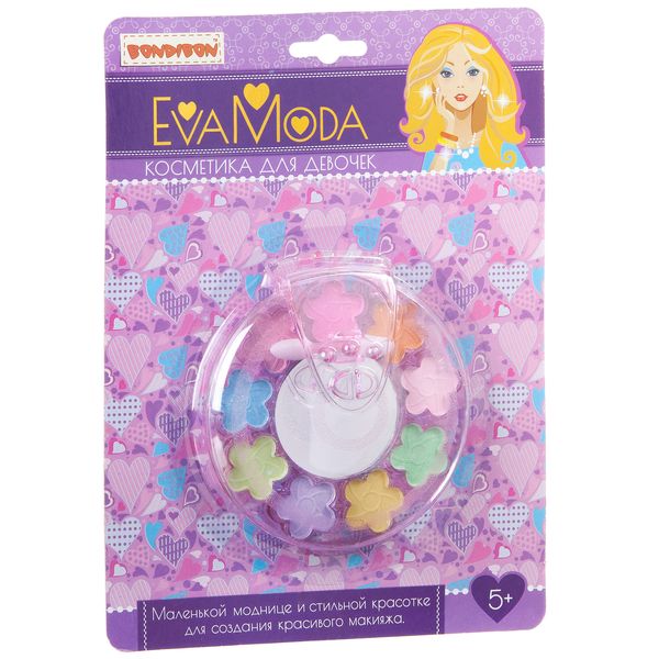Набор детской декорат. косметики Bondibon Eva Moda, CRD 17,2х23 см, диск с тенями для век (9 оттенко