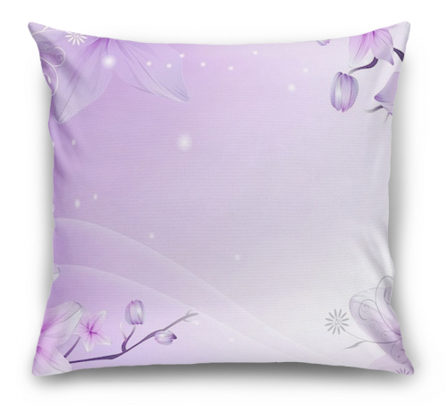 Подушка Фиолетовая цветочная фантазия