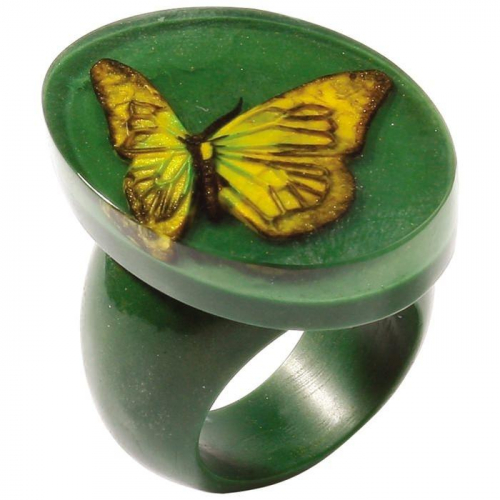 Кольцо Butterfly Зеленый