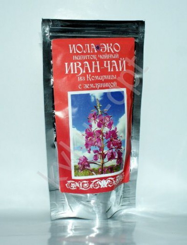 Иван-чай с земляникой фольгированный zip-lock пакет