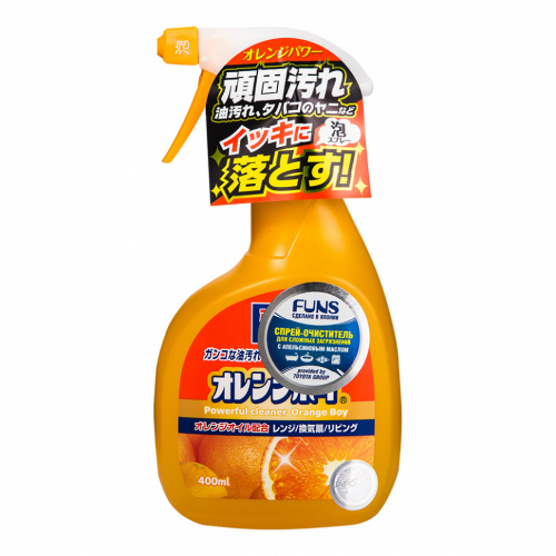 FUNS Спрей-пенка чистящая для ванной комнаты с ароматом апельсина и мяты 380 мл