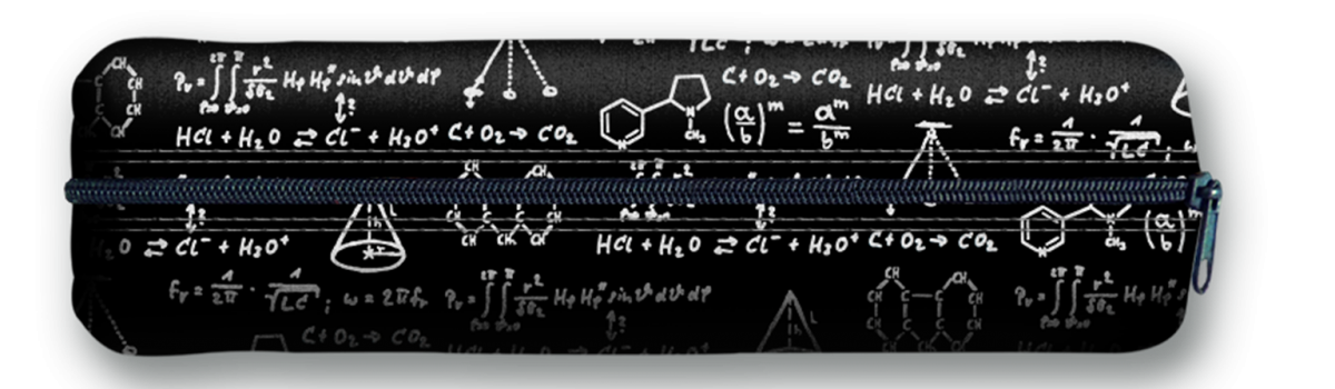 Пенал тубус пифагор на молнии текстиль черный 20х5 см 104390