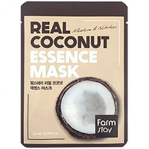 Тканевая маска для лица с экстрактом кокоса  Real Coconut Essence Mas  23мл