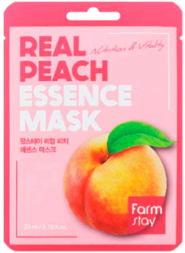 Тканевая маска для лица с экстрактом персика Peach Essence Mask 23мл