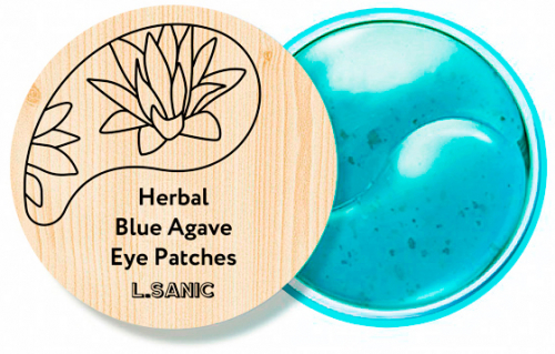 Гидрогелевые патчи с экстрактом голубой агавы L.Sanic Herbal Blue Agave Hydrogel Eye Patches 60шт