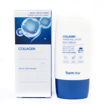 Увлажняющий солнцезащитный крем с коллагеном Collagen Water Full Moist Sun Cream SPF50 45 г