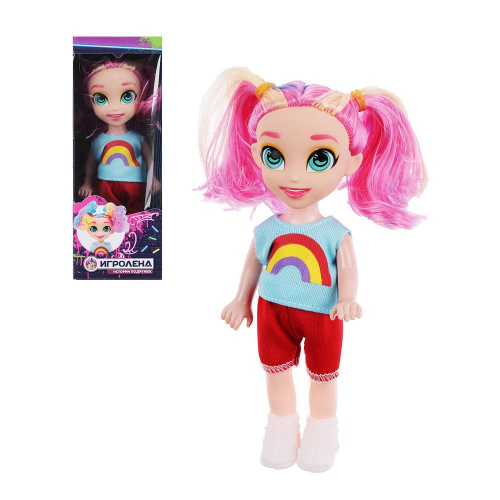 ИГРОЛЕНД Кукла с цветными волосами, 15 см, пластик, полиэстер, 6х17, 5х5см, 6 дизайнов