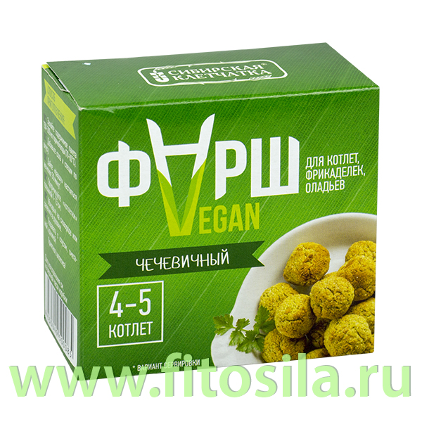 Сибирская клетчатка фарш Vegan, чечевичный 100 г.