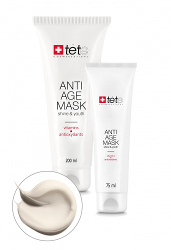Омолаживающая маска с витаминами и антиоксидантами, Отбеливающее действие / Anti-age Mask Vitamins and Antioxydants, 200 мл, TETE