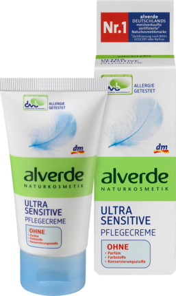 alverde NATURKOSMETIK Ultra Sensitive Pflegecreme Крем для лица, для сверхчувствительной кожи, 50 мл