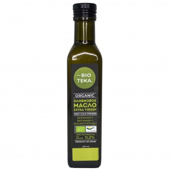 Органическое оливковое масло Extra Virgin, 250 мл ст/б Новинка!