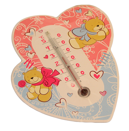 Термометр-сувенирный 13016 сердце на магните  (картон ) оптом
