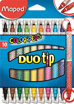 849010 Фломастеры Maped двусторонние COLOR PEP'S DUO TIP